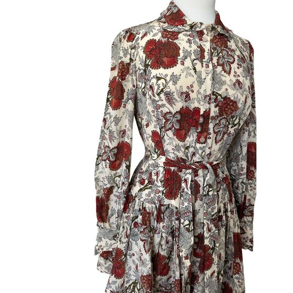 Ulla Johnson SIMONA SILK LONG SLEEVE MINI DRESS US 6 - Picture 9 of 15